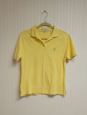 Masters Collection Ladies Yellow Polo Shirt - Classic Short Sleeve Medium Golf